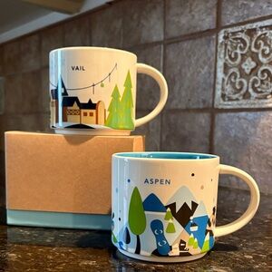 Aspen and Vail Themed Ceramic Mugs